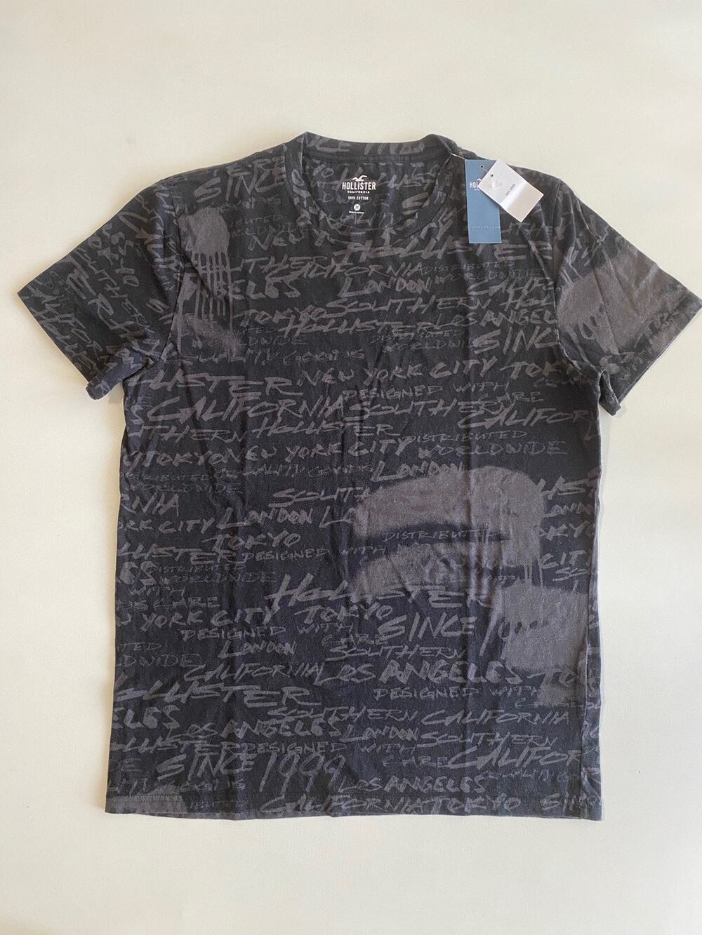 Hollister Men's SS Black New York Spelled Cotton NWT Sz M